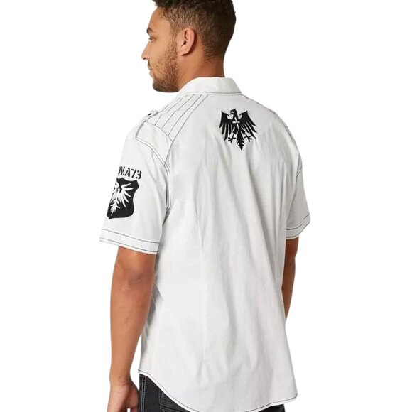 Affliction | Men's White Casual Button-Down Shirt (Size 3XL) - Picture 16 of 16